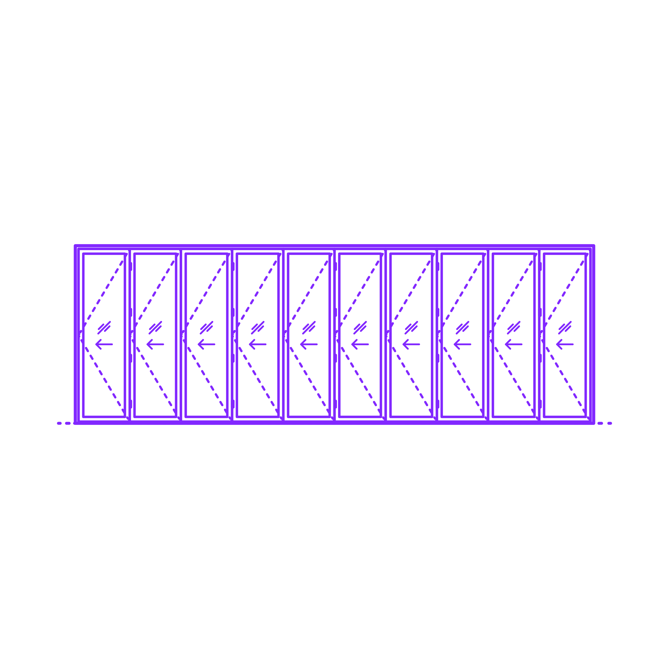 Buildings Folding Doors Bifold Exterior Door 10 Panels Outline Drawing Svg Vector Free Vectors